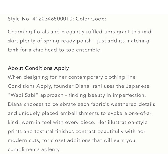 Anthropologie Nori Tiered Midi Skirt NWT - M and XL - Picture 9 of 10